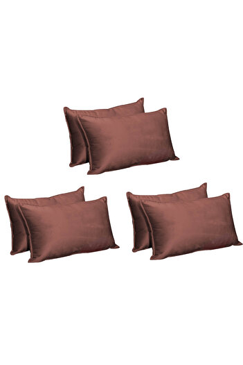 In House 6 Pieces Velvet Decorative Cushion Set Solid Design - 50x30 cm