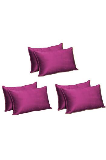 In House 6 Pieces Velvet Decorative Cushion Set Solid Design - 50x30 cm