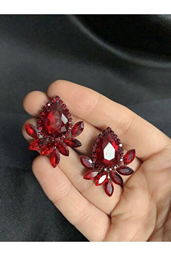 BEYOĞLU NİŞANTAŞI Evening Dress Stoned Wedding Engagement Henna Earrings