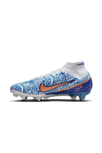 Nike Zm Mercurial 9 Elite CR7 SgPrac DQ5294-182 White Men's Football Shoes - Wet/Soft Grass Floor