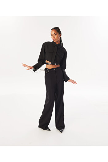 Twist Black Woven Jacket