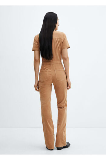 MANGO Woman Dark Camel Women's Jumpsuit -67150256