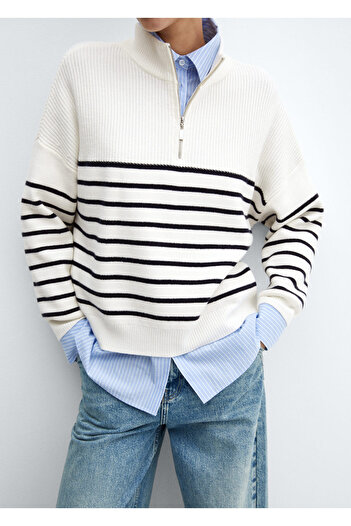 MANGO Woman Women's Navy Blue Sweater -67130480