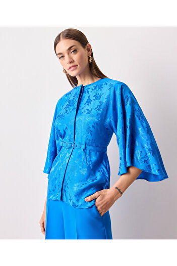 İpekyol Sax Blue Woven Blouse