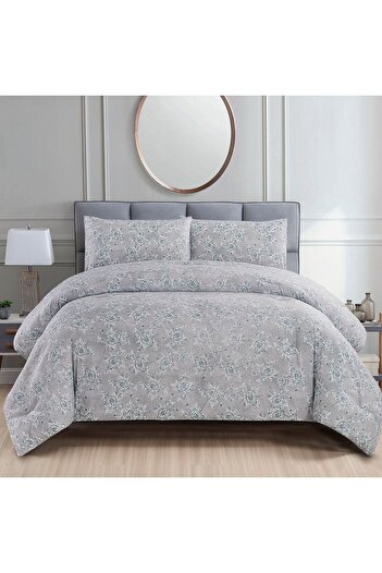 In House Carmelo | 4 Pieces Summer Comforter Set - King - 260x240 cm - Light Blue