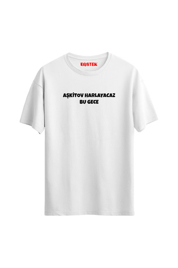 Açık Garaj Μπλουζάκι Unisex με τυπωμένο "Ashkitov harlayacaz tonight"