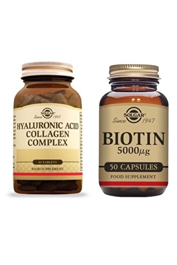 Solgar Hyaluronic Acid Collagen Complex and Biotin 5000 Mcg