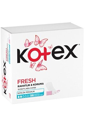 Kotex Fresh Comfort & Protection Daily Freshness Against Leaks 56 Regular Daily Pads