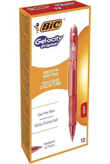 Bic Basmalı Jel Tükenmez Kalem Gelocity Original Kırmızı 829159 (12 Li Paket)