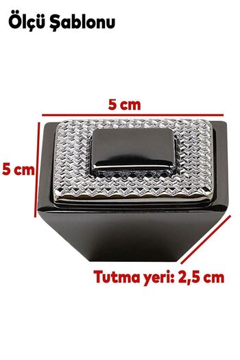 Badem10 Sertar de bucatarie - Manere metalice cromate afumate 16 mm