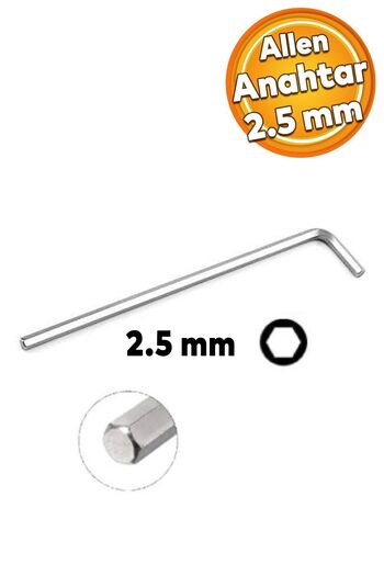 Badem10 Allen Allen 2.5 mm Wrench - Hex Screw Nut Clamping Removal