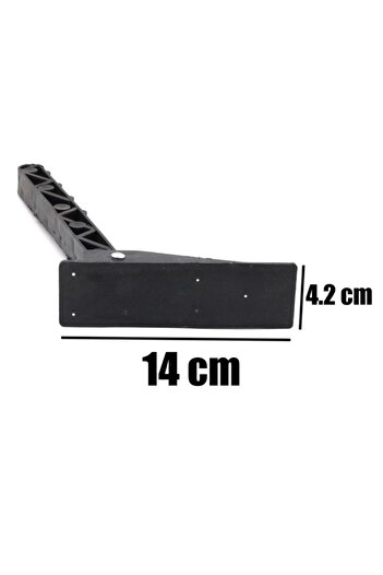 Badem10 Yer Sofra Ayağı Katlanır Yer Sofrası Sini Altı Siyah Plastik Ayak 20 Cm (4 ADET)