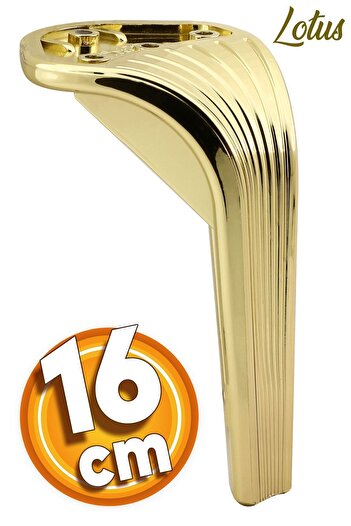 Badem10 Lotus Luxury Furniture Καναπές Τραπέζι σαλονιού Μονάδα τηλεόρασης Πόδι πολυθρόνας 16 cm Χρυσά πόδια βάσης