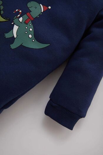 DeFacto New Year's Themed Baby Boy Jumpsuit - Thick Long Sleeve B4240a5nv241mc