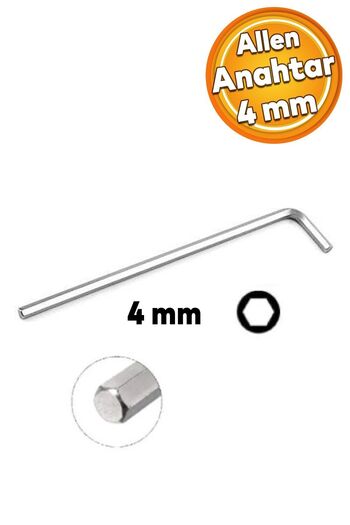 Badem10 Allen Allen 4 mm Wrench - Hex Screw Nut Clamping Removal