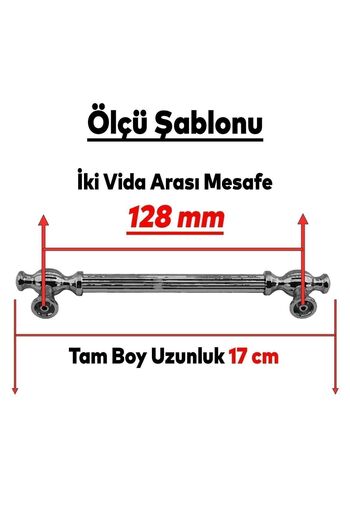 Badem10 Dulap cu sertare din metal negru Kesir Mobilya (128 MM-12,8 CM)