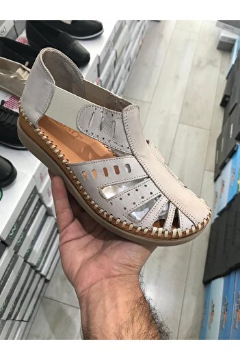 Brs Casso Önü Kapalı Ortopedik Hakiki Deri Sandalet