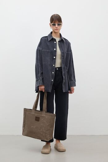 Manuka OVERSIZE DENIM SHIRT JACKET ANTHRACITE