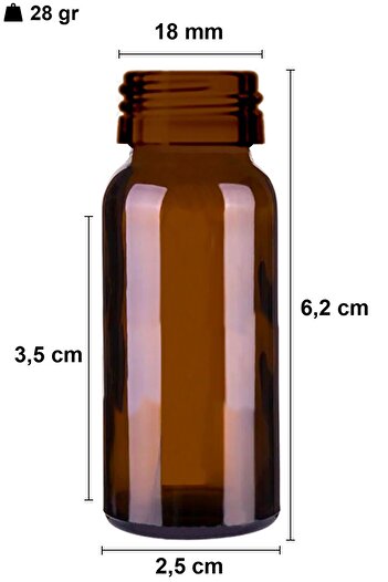 Afracam 10 ml Amber Çelik Roll On Şişesi 10 Cc Sızdırmaz Siyah Kapaklı Kahverengi Cam Şişe 25 Adet