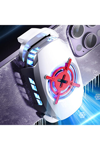 Ally A01 Model White Mobile Phone Cooling Fan - Radiator Cooler
