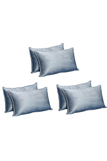 In House 6 Pieces Velvet Decorative Cushion Set Solid Design - 50x30 cm