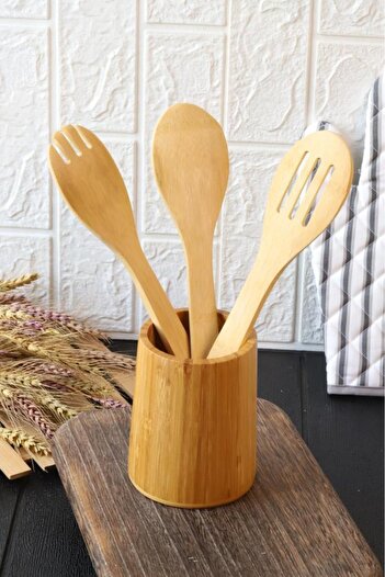 Bambum 4 Piece Bambum Spoon Holder-Service Set - Meal Prep Set