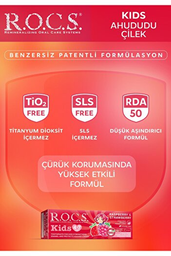 R.O.C.S. Rocs Kids 4-7 Yaş Ahududu-Çilek Diş Macunu 35 ml