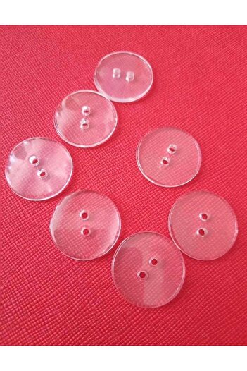 İMREN AKSESUAR Button Transparent 1.5 Cm 1 Pack 15 Pieces