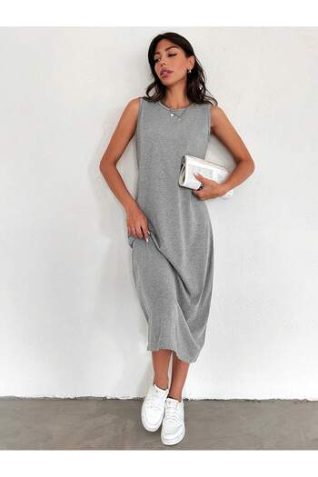 LİVE SPORT 120 Cm Women's Long Cotton Dress - Pack of 2 Combinationzon Underwear