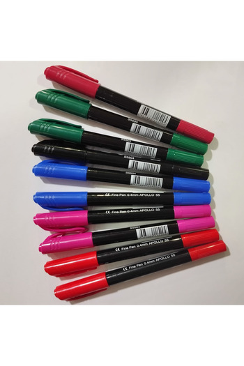 Masis Proton Masis Fineliner Apollo 55 Thin Thick Two Tips 10 Pack
