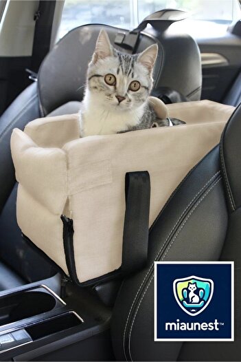 XPERMATE Kedi Taşıma Çantası Kedi Seyahat Çantası Araba Içi Yatak Ve Kedi Çantası Bej Mıaunest™