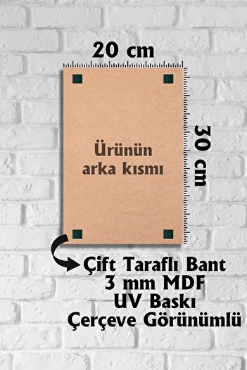 MH MiniHediye Pictură decorativă din lemn MDF cu aspect de cadru scris cu textul But First Coffee, 20x30 cm