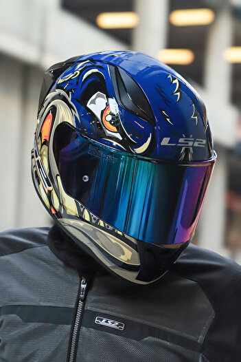 LS2 RAPID 2 RACE SPOX MAVİ-GRİ KASK