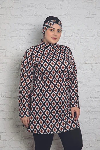 DONEX DNX1245 Large Size Full Covered Padded Lycra Hijab Swimsuit