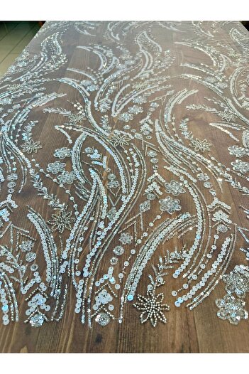Metroteks Tekstil Metroteks Lace Fabric 90730 - Textile Embroidered Wedding Dress