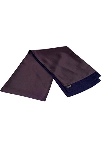 Exve Exclusive Purple Navy Blue Eyelet Geometric Patterned Elegant Jacquard Woven Double Sided Scarf Shawl