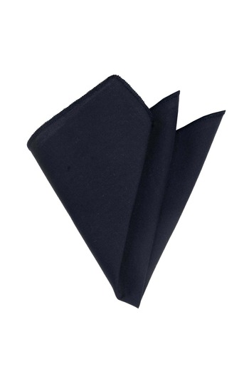 Exve Exclusive Navy Blue Plain Classic Cotton Pocket Collar Handkerchief
