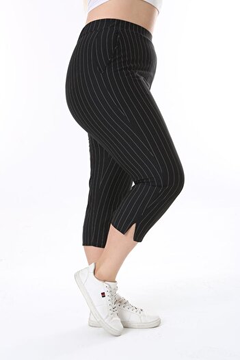 Esina Striped Crepe Capri Pants - Women