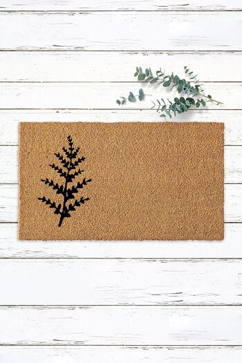 Paspas Yap Stylish Koko Door Mat with Single Branch Design Printed Doormat Home Decoration Bristle Mat