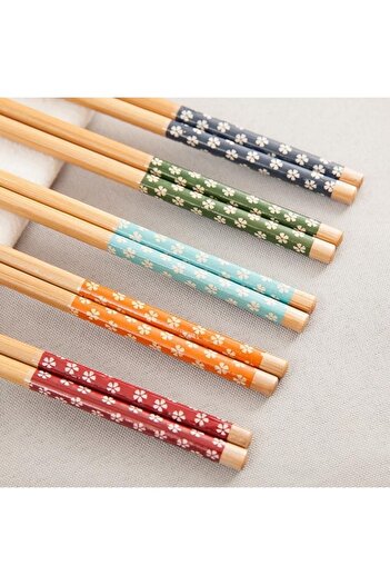 BEYZANA 5pcs Fettucini Chopstick Sushi Stick Washable Food Chinese Chopstick