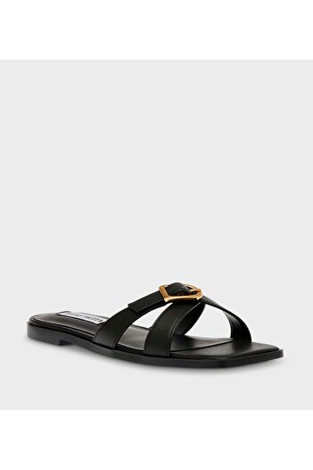 Steve Madden Black Women's Flat Sandals Sandals