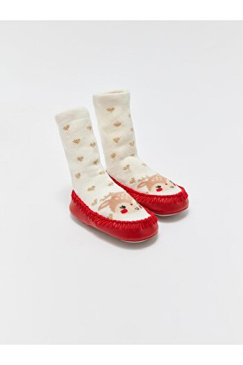 LC Waikiki New Year's Themed Home Socks for Baby Girl