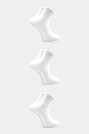 KARDEŞLER ÇORAP Unisex White Half Conch Tennis Socks College Set of 3