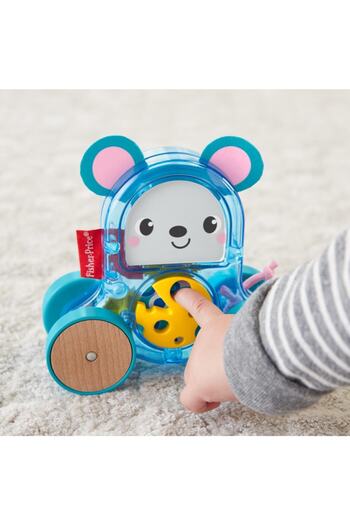 FISHER PRICE Sevimli Araçlar - Fare, Hareketli Peynir Tekeri İçerir, Şeffaf Tasarım, Mavi Oyuncak Ar