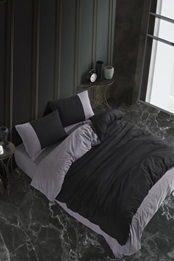 Always Ranforce Sheet Elastic Single Double Sided Duvet Cover Set