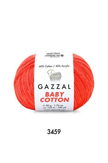 Gazzal Baby Cotton Xl Amigurumi Floss Neon Orange - 3459 - 50 Γρ. Σχοινί διάτρησης