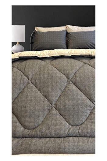 Alla Turca Lux Sleeping Set-double-with elastic sheets and 4 pillowcases-in a special bag Anthracite/cream