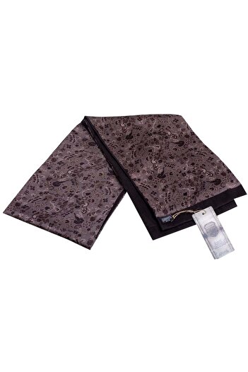 Exve Exclusive Brown Floral Print Double Sided Scarf