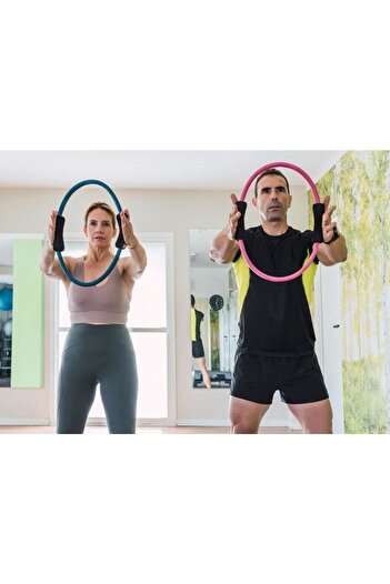 Hsport Ultra Dayanıklı 38cm Kırılmaz Pilates Çemberi Süngerli Egzersiz Yoga Çemberi Pilates Halkası