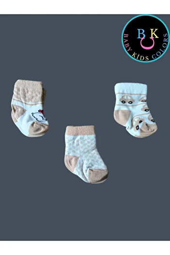 baby kids colors Mixed 3-Color Socks Set for Newborns